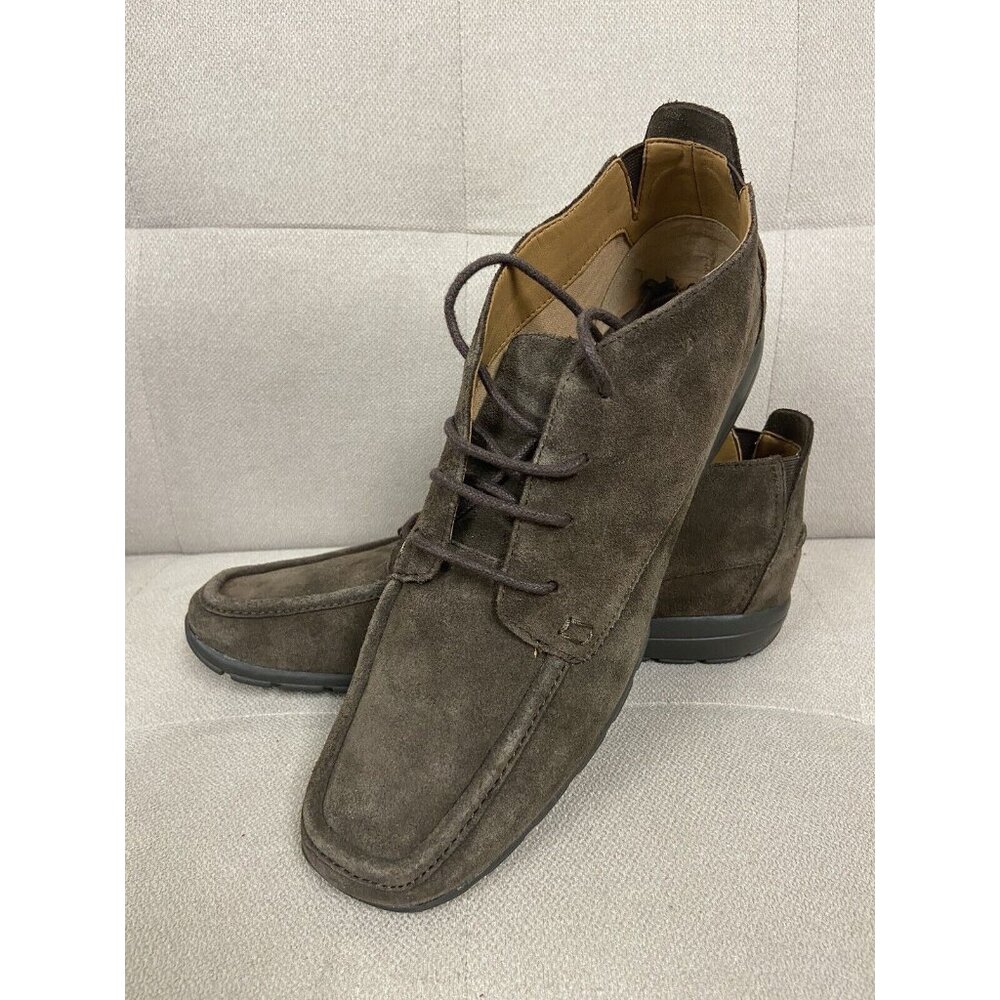 Easy Spirit Adagio Brown Suede lace up Square Toe Loafer Ankle bootie 9.5 N